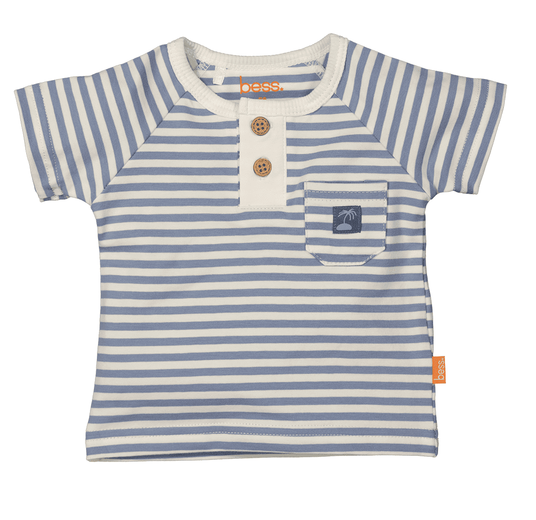 Shirt Shortsleeve Striped AOP – Counrty Blue