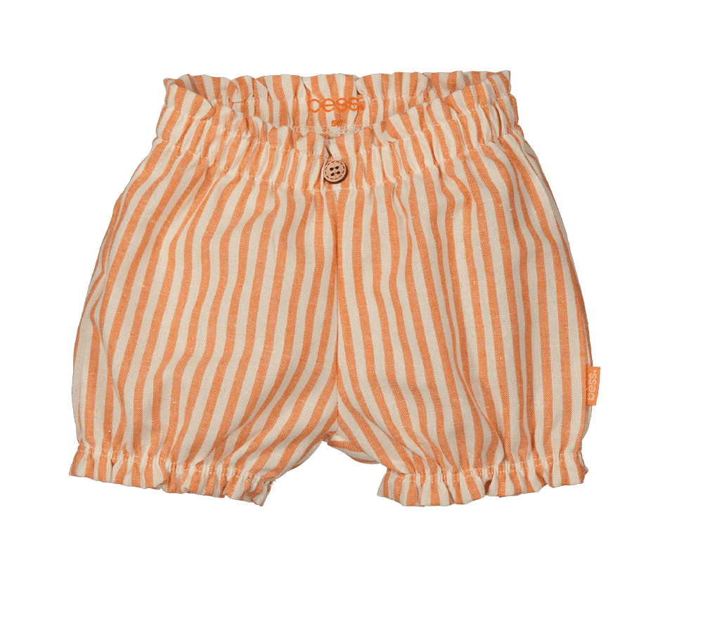 Short Linnen Striped AOP – Orange Paradise